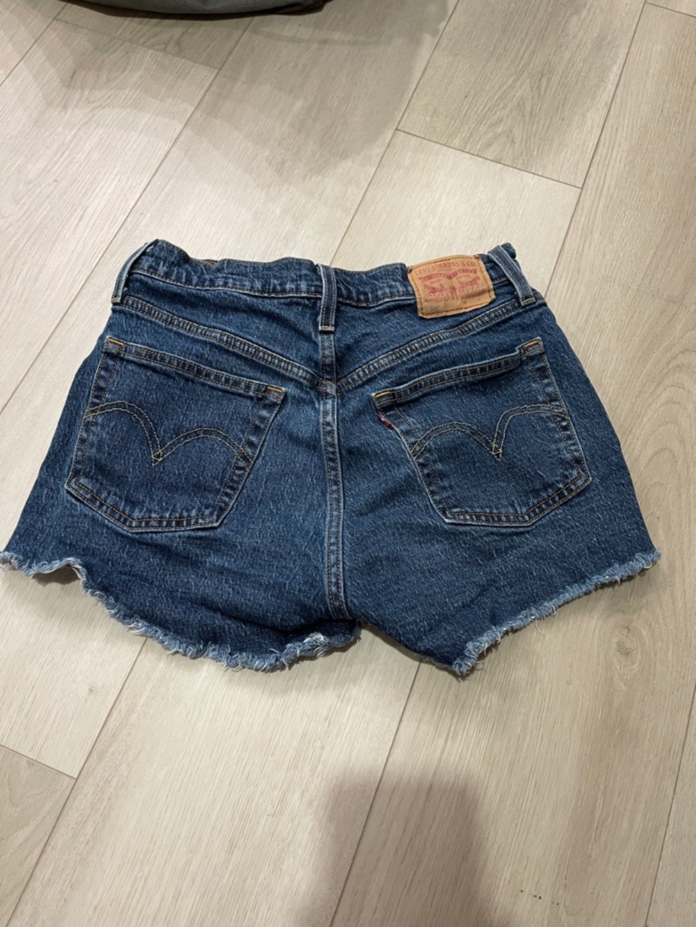 Levi's Dark Blue Denim Cutoff Shorts